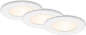 SADA 3x LED kúpeľňových zapustených svietidiel LED/6W/230V 3000K IP44 biela
