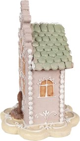 Ružová perníková chalúpka Gingerbread House - 13*13*20 cm