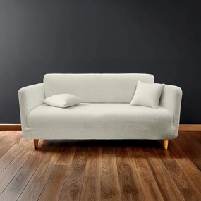 Krémový 3-miestny napínací poťah na pohovku Laina – douceur d'intérieur