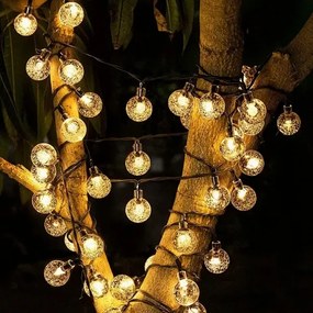 Brilagi - LED solárny svetelný reťazec BUBBLE 100xLED/8 funkcií 10 m IP65 teplá biela