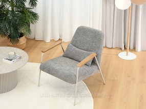Kreslo Elba (sivobéžová + dub). Akcia -19%. Vlastná spoľahlivá doprava až k Vám domov. 1110001