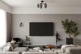 Čierne nástenné svietidlo ø 25 cm Garten – Sollux