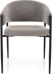 Jedálenská stolička AKITA s čiernymi nohami, sivá