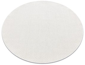 Dywany Łuszczów Kusový koberec Timo 6272 White kruh – na von aj na doma - 150x150 (priemer) kruh cm