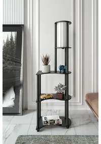 Stojacia lampa s poličkami NOTO 1xE27/40W/230V čierna