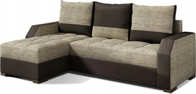 Rohová sedačka Aresea (béžová hnedá) (L)