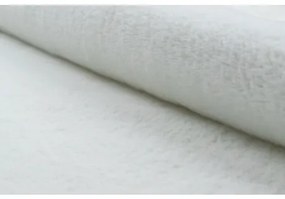 Okrúhly koberec BUNNY biela, imitácia králičej kožušiny Veľkosť: kruh 80 cm