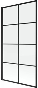 Mexen Alex fix vaňová zástena 5 mm, 1-pevné krídlo, 80x140 cm, sklo číre, čierna, 893-080-000-70-77