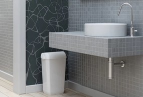 MARPLAST MARPLAST, COLORED nástenný odpadkový kôš s vekom 23l, ABS, biela, A74201-1