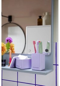 Fialový téglik na zubné kefky z polyresínu Tom Tailor T-Rounded – Wenko