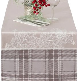Béžová vianočná štóla s jemným vzorom Šírka: 40 cm | Dĺžka: 140 cm