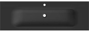 Mexen Vela, umývadlo na zapustenie 141 x 46,5 cm, čierna matná, 25231471