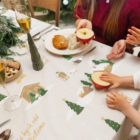 Goldea vianočný hranatý obrus 100% bavlnené plátno - pásli ovce valaši 80 x 80 cm