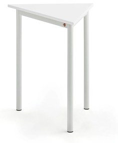 Stôl SONITUS TRIANGEL, 700x600x720 mm, HPL - biela, biela
