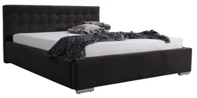 Posteľ PIPER 01 STANDARD 120x200 cm - strieborné nohy Hnedá