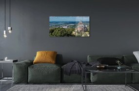Sklenený obraz Nemecko Panorama mestského hradu 120x60 cm