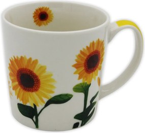 HOME ELEMENTS Hrnček porcelánový 500 ml, Slnečnice Množství: 4 ks