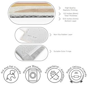 Okrovožltý/staroružový prateľný koberec 120x180 cm Creamy Strawberry Swirl – Mila Home