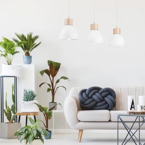 Luster na lanku NICO 3xE27/60W/230V biela