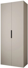 Šatníková skriňa 100 cm Carmela 40-4 (kašmír + čierna). Akcia -19%. Vlastná spoľahlivá doprava až k Vám domov. 1126635