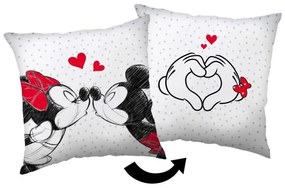 JERRY FABRICS -  JERRY FABRICS Vankúšik Mickey and Minnie Love 05 Polyester, 40/40 cm