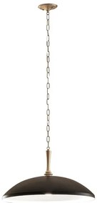 Kichler KL-DELAROSA-P-BK - Luster na reťazi DELAROSA 1xE27/60W/230V čierna/mosadz