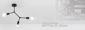 Toolight - Stropné svietidlo 3x27 APP736-3C, čierna, OSW-08793
