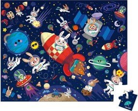 Janod Puzzle v kufríku 54ks Raketa vo vesmíre