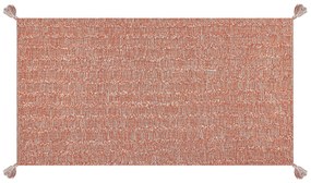 Bavlnený koberec 80 x 150 cm oranžový MUGLA Beliani