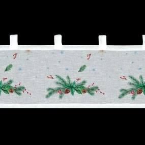 EUROFIRANY KRÁTKA VIANOČNÁ ZÁCLONA NA PÚTKACH XMAS1 30X150 CM VZOROVANÁ