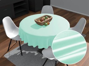 Biante Saténový okrúhly obrus polyesterový Satén LUX-059 Svetlo mintový Ø 100 cm