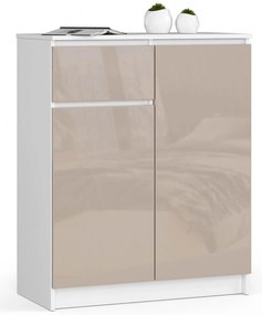 Komoda Kaveri (lesk cappuccino). Akcia -16%. Vlastná spoľahlivá doprava až k Vám domov. 1128756