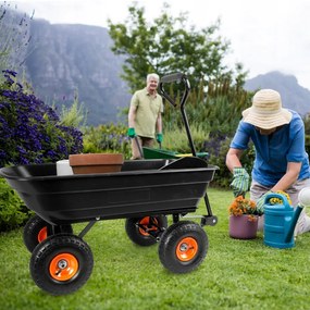 Záhradný vozík GARDENLINE čierny