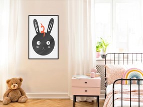 Artgeist Plagát - Rabbit Sees Everything [Poster] Veľkosť: 20x30, Verzia: Čierny rám s passe-partout