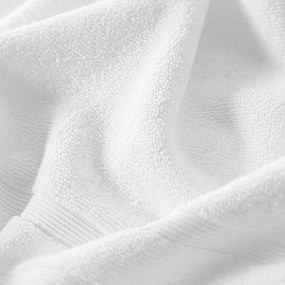 Goldea hebký uterák z organickej bavlny - biely 70 x 140 cm