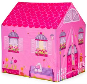 Detský stan - domček s tunelom | ružový