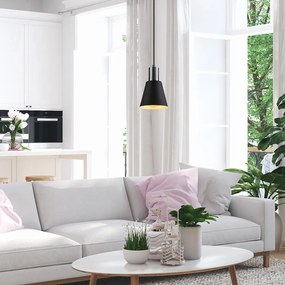 Čierne závesné svietidlo ø 14 cm Kem – Opviq lights