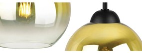 Stolná lampa Bergen Gold, 1x zlaté/transaprentné sklenené tienidlo (fi 15cm)