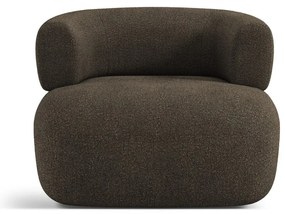 Hnedé kreslo z textílie bouclé Jenny – Micadoni Home