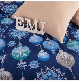 Vianočné bavlnené obliečky Magic modré EMI