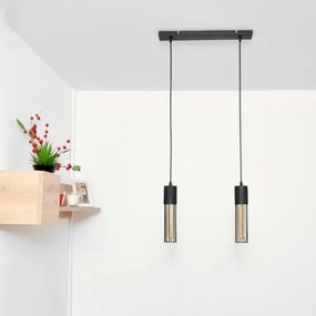 Luster na lanku MELODY 2xE27/15W/230V čierna