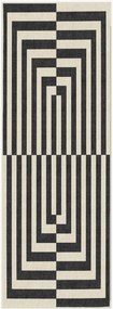 Umývateľný behúň s nízkym vlasom Op Art by Jonathan Adler