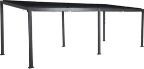 DEOKORK Záhradný hliníkový altánok LUXURY 6x3,5 m (grafit)