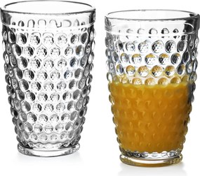 Sada 6 pohárov ELISE DOTS 380 ml číra