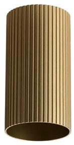 Minimalistické bodové svietidlo Lucas Ribbed Tube 10 zlatá