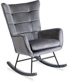 Čalúnené hojdacie kreslo JACKSON sivé