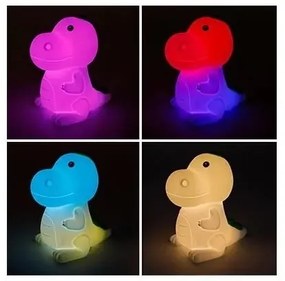 LED RGB stmievateľné nabíjateľné detské nočné svetlo LED/2,5W/5V 3000K 1200 mAh dinosaurus