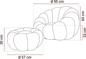 OTOČNÉ KRESLO FILIPPO S PODNOŽKOU BÉŽOVÉ