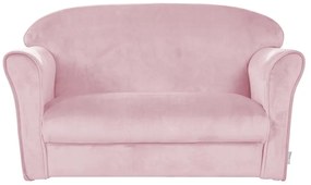 Svetloružová zamatová detská pohovka 78 cm Lil Sofa – Roba