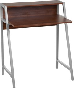 XXXLutz PÍSACÍ STÔL, strieborná, farba vlašského orecha, 78/89/51 cm MID.YOU - Online Only kancelárie - 001918016102